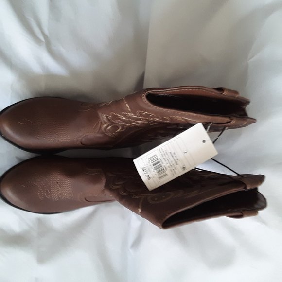 Cat & Jack Shoes Girls Meadow Western Boot Brown Cat Jack Brown